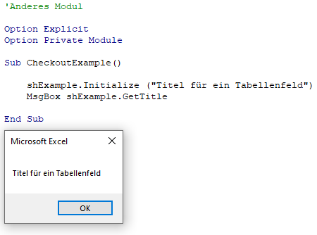 Screenshot anderes Modul mit Zugriff auf shExample