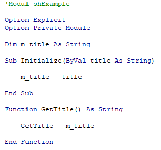 Screenshot Modul shExample